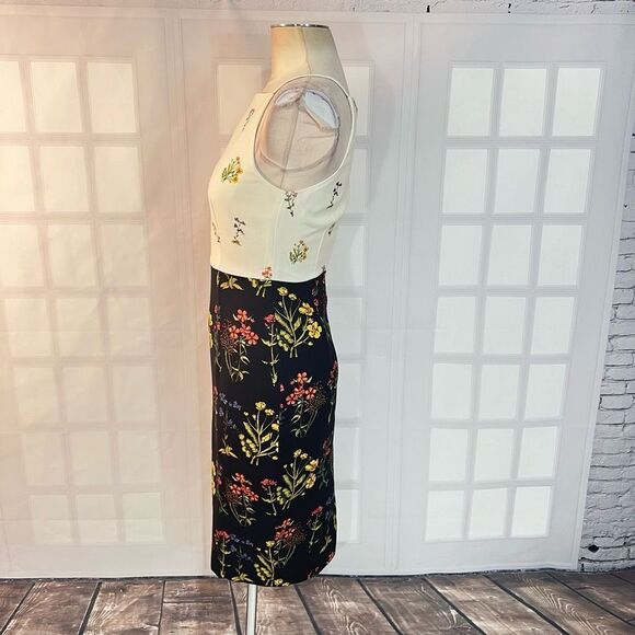 H&M NWT mixed floral prints midi pencil dress size 6 - Picture 7 of 11